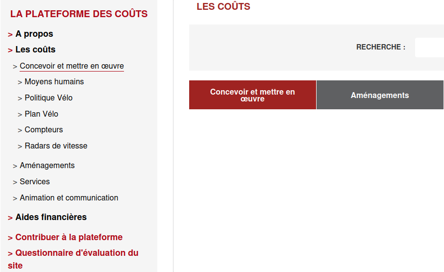 Plateforme coûts CVTCM